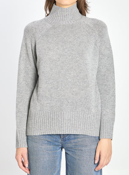 Allude Turtleneck In Wool And Cashmere Grey