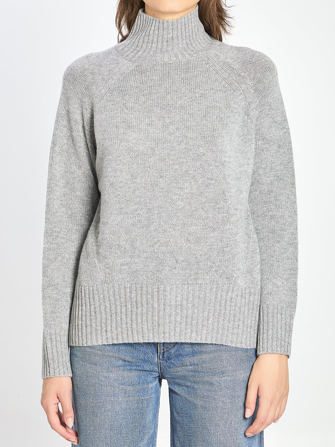 Allude Turtleneck In Wool And Cashmere Grey
