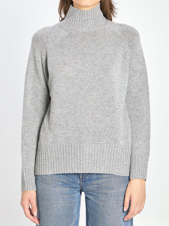 Allude Turtleneck In Wool And Cashmere Grey