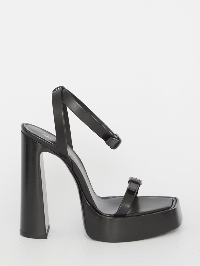 Saint Laurent Platz Platform Sandals Black