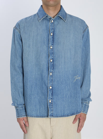 Jacquemus De-nimes Simon Denim Shirt Blue