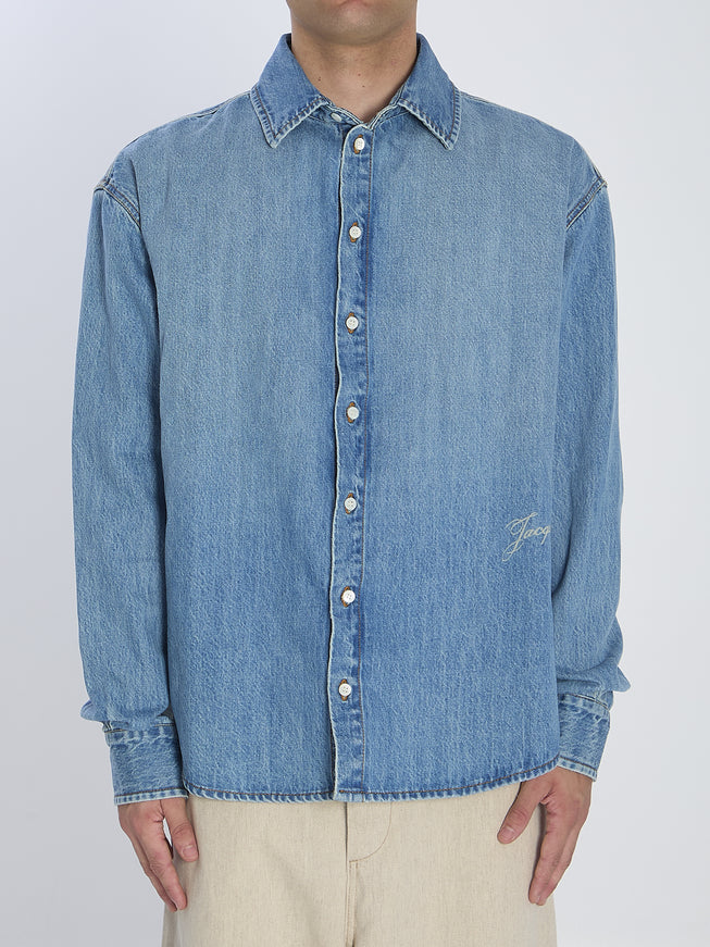 Jacquemus De-nimes Simon Denim Shirt Blue