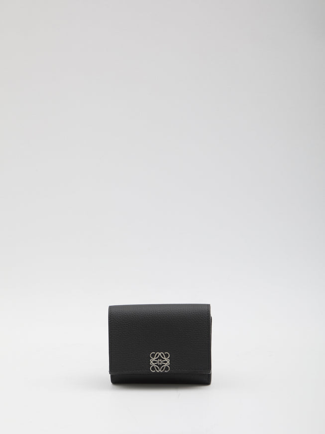 Loewe Anagram Trifold Wallet QT Black