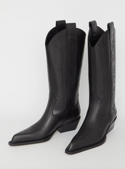 Off White "for Walking" Texan Boots