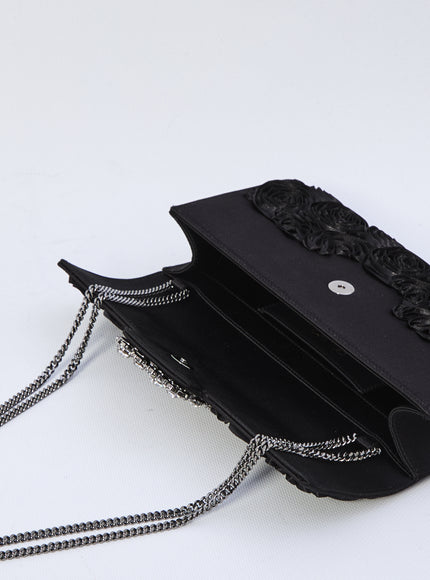 Roger Vivier Envelope Flap Flower Buckle Clutch