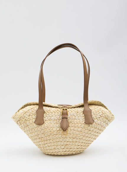 Dolce & Gabbana Capri Coffa Bag In Straw QT Beige