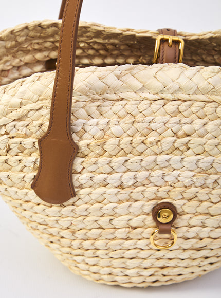 Dolce & Gabbana Capri Coffa Bag In Straw