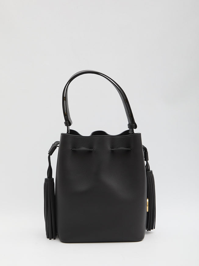 Valentino Garavani Drawstring Bucket Bag QT Black