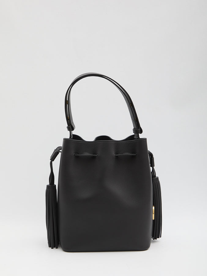 Valentino Garavani Drawstring Bucket Bag QT Black