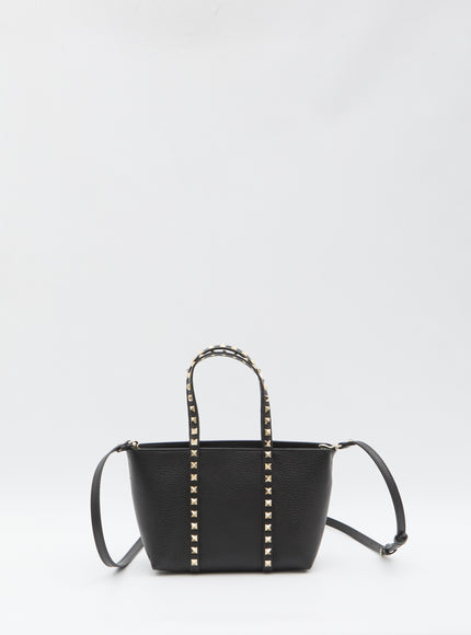 Valentino Garavani Small Rockstud Shopping Bag QT Black