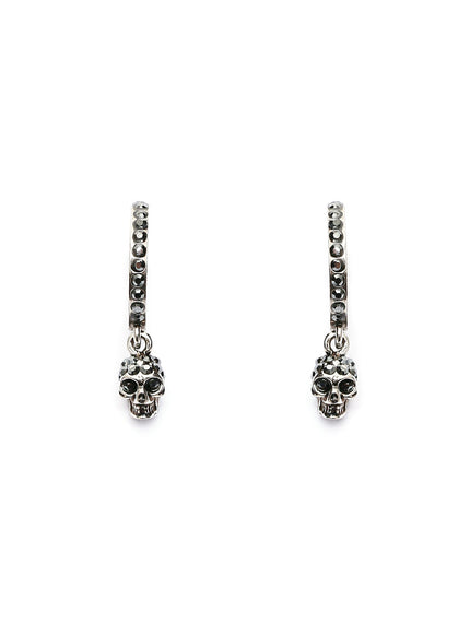 Alexander Mcqueen Hoop Earrings with Skull Pendant