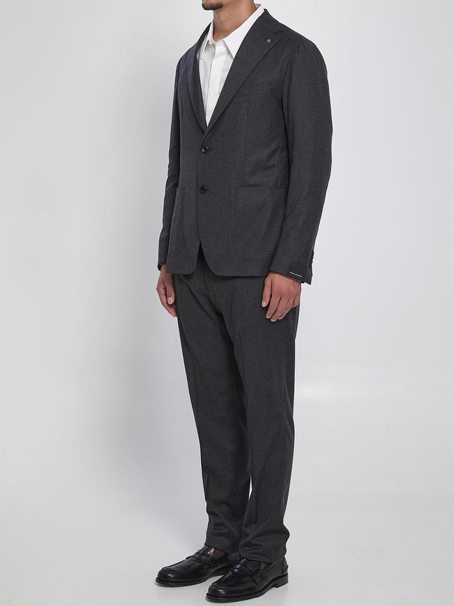 Tagliatore Single-breasted Suit In Wool And Silk