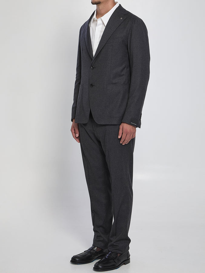 Tagliatore Single-breasted Suit In Wool And Silk