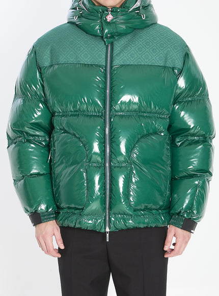 Casablanca Puffer Jacket In Nylon Green