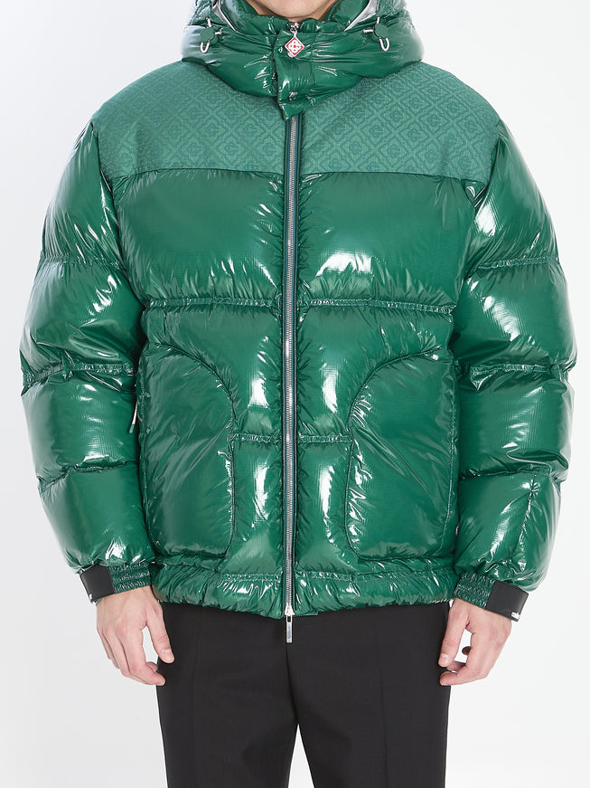 Casablanca Puffer Jacket In Nylon Green