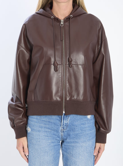 Loewe Flamenco Bomber Jacket Nappa Leather Brown