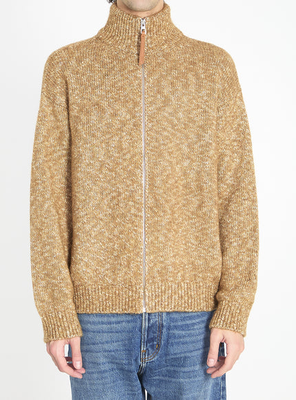 Loewe Zip-up Cardigan Beige