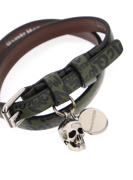 Alexander Mcqueen skull double wrap bracelet