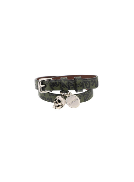 Alexander Mcqueen skull double wrap bracelet