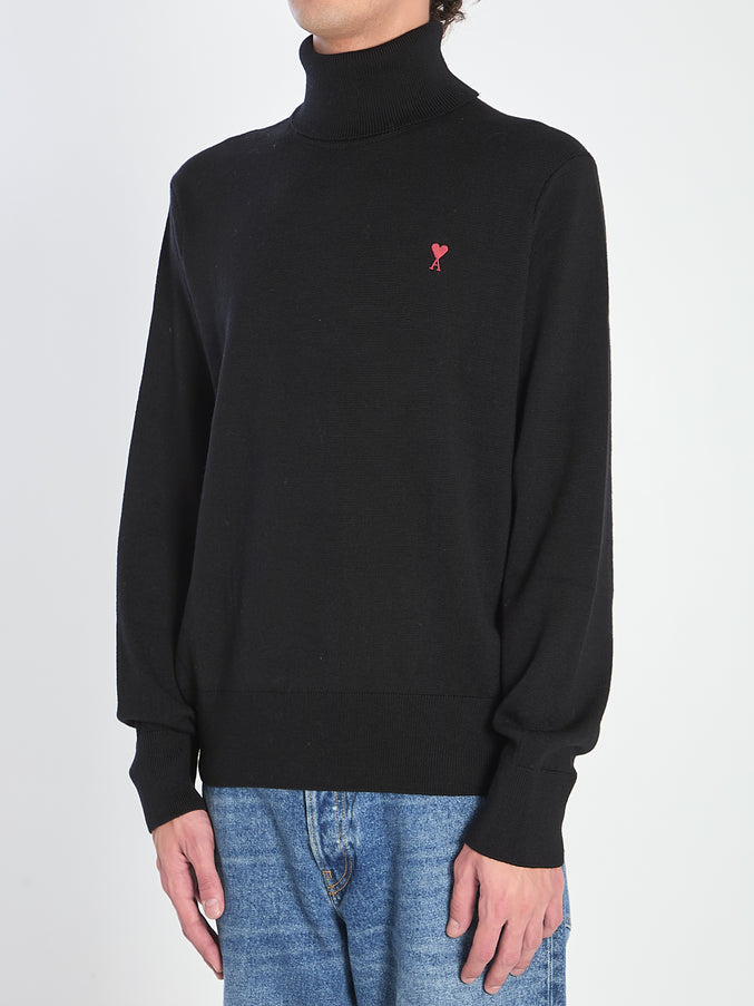 Ami Paris Ami De Coeur Turtleneck Sweater