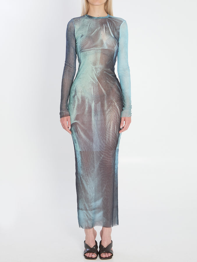 Jean Paul Gaultier Water Long Dress Blue