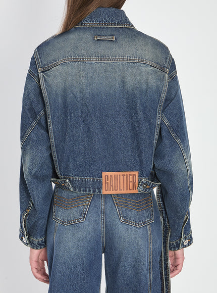 Jean Paul Gaultier Strap Jacket In Denim