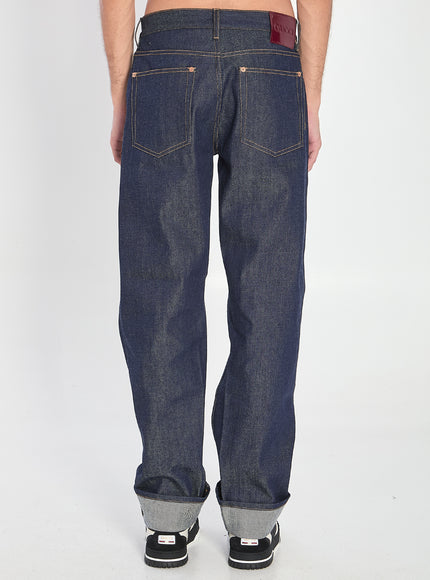 Gucci Denim Trousers With Hem Details