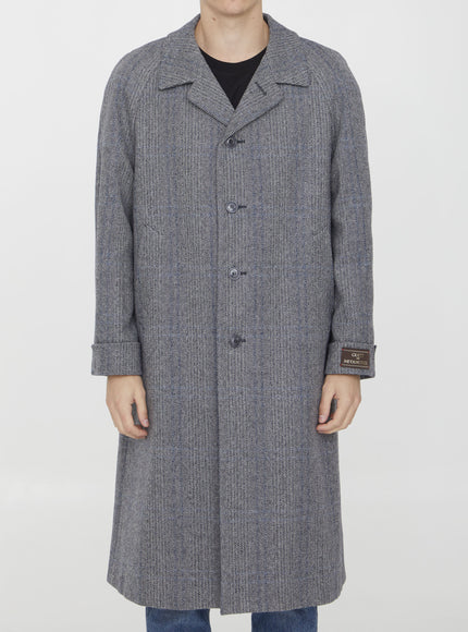 Gucci Houndstooth Coat Black