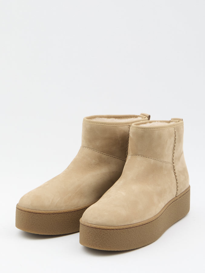 Hogan Shearling Ankle Boots