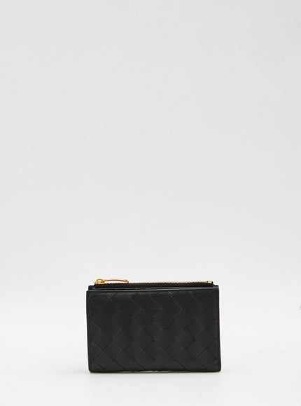 Bottega Veneta Intrecciato Bi-folod Medium Wallet QT Black