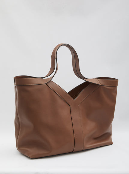Saint Laurent Large Y Tote Bag In Leather