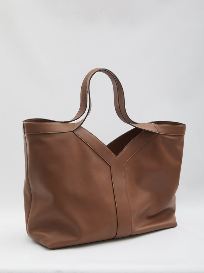 Saint Laurent Large Y Tote Bag In Leather