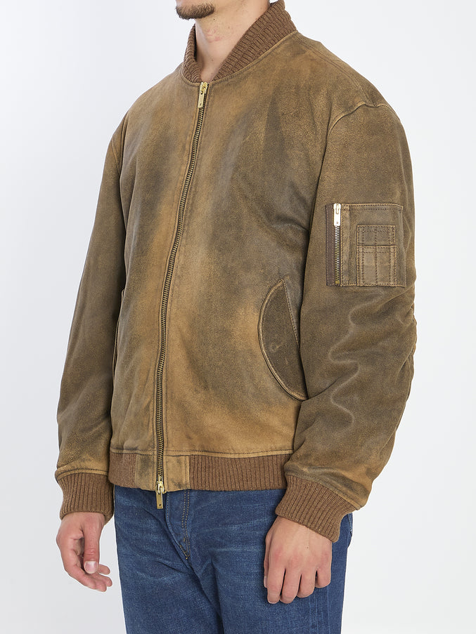 Golden Goose Bomber Leather Jacket