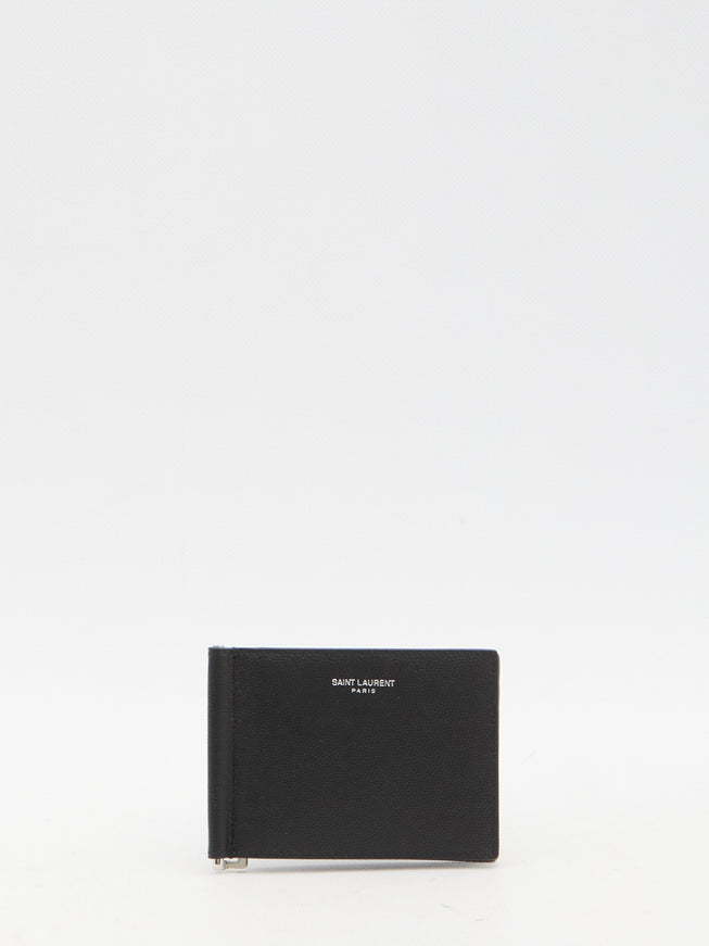 Saint Laurent Money Clip Wallet QT Black