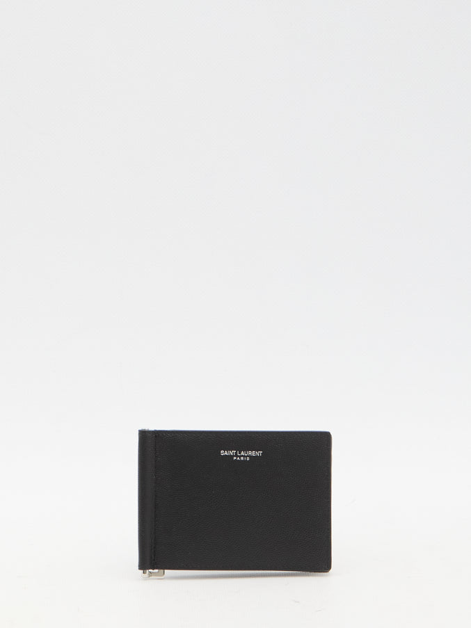 Saint Laurent Money Clip Wallet QT Black