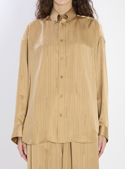 Balenciaga Satin Shirt Beige