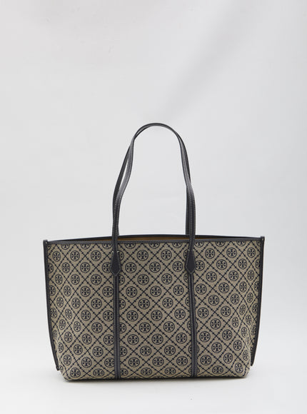 Tory Burch Perry T Monogram Shopping Bag QT Blue
