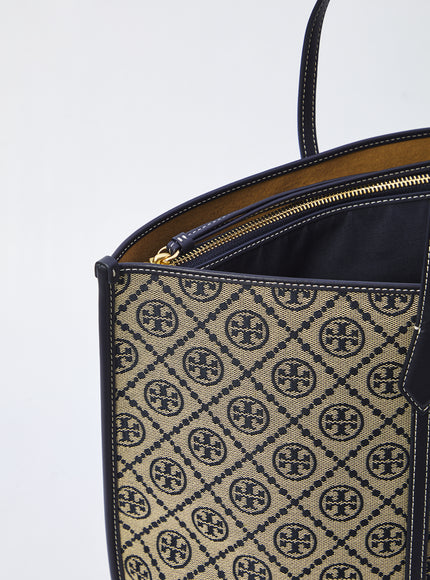 Tory Burch Perry T Monogram Shopping Bag