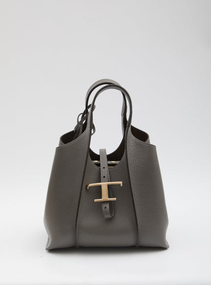 Tod's T Timeless Mini Shopping Bag QT Grey