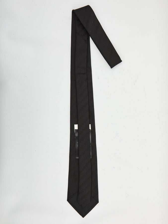 Saint Laurent Striped Wide Tie In Silk Jacquard