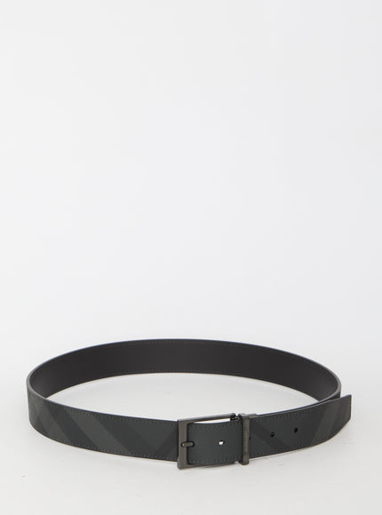 Burberry Check Reversible Belt Grey