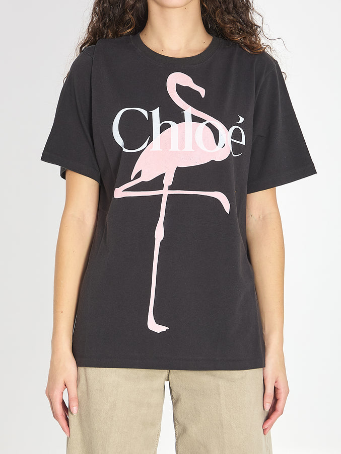 Chloe Oversized T-shirt With Logo Black