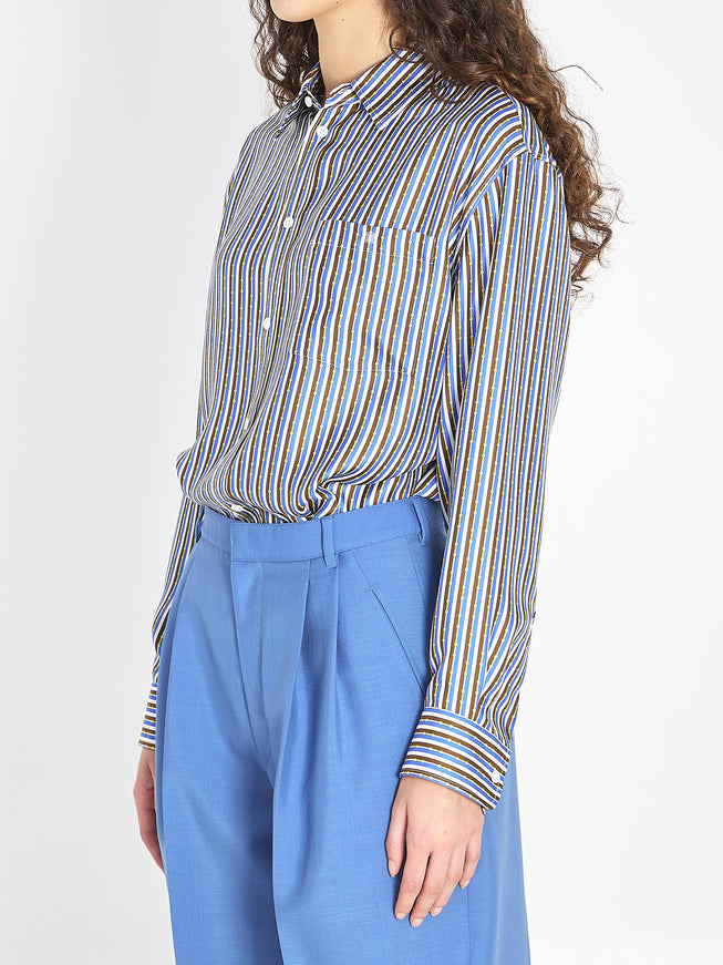 Celine Oversized Striped Shirt