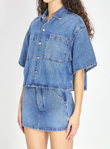 Alexander Wang Cropped Denim Shirt