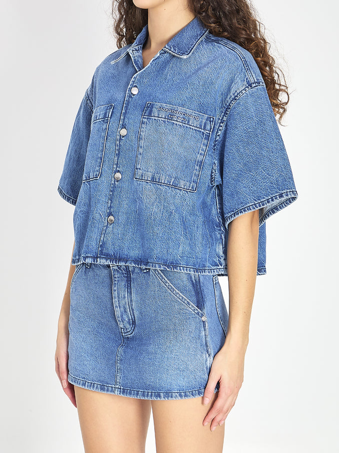 Alexander Wang Cropped Denim Shirt