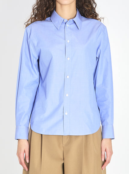 Celine Cotton Poplin Shirt Light Blue