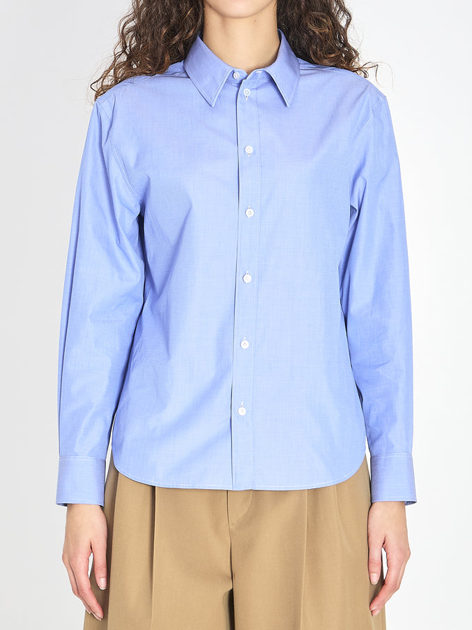 Celine Cotton Poplin Shirt Light Blue
