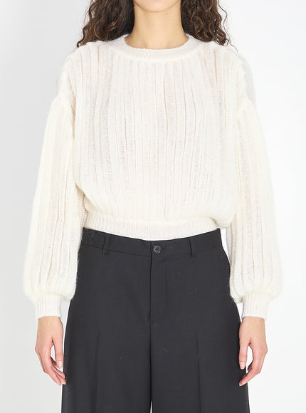 Loewe Mohair Blend Sweater White