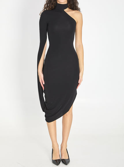 Alexander Wang Draped Midi Dress Black