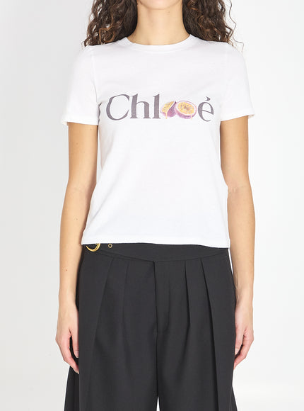 Chloe Baby Fit T-shirt With Logo White